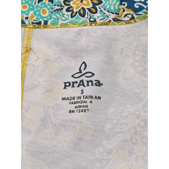 Prana Women's S Nadia Dress Blue Paisley Surplice Crossover Short Sleeve EUC - Picture 6 of 7